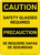 Caution: Safety Glasses Bilingual (Spanish) - Wall Sign