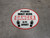 Please Wait Here Danger 6 Ft Apart Shoe Prints Circular - Floor Sign