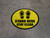 Stand Here Stay Clear Shoe Prints Black Border Circular - Floor Sign