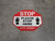 STOP Please Stop Here 6 Ft Apart Shoe Prints Stop - Floor Sign