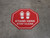 Stand Here Stay Clear Shoe Prints Stop - Floor Sign