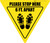 Please Stop Here 6 Ft Apart Shoe Prints Yield - Floor Sign