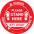 Danger: Please Stand Here 6 Ft. Apart Shoe Prints OSHA Circular - Floor Sign