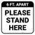 Please Stand Here 6 Ft. Apart Square - Floor Sign