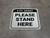 Please Stand Here 6 Ft. Apart Square - Floor Sign