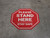Please Stand Here Stay Safe STOP - Floor Sign