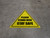 Please Stand Here Stay Safe Triangle - Floor Sign