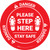 Danger: Please Step Here Stay Safe Shoe Prints OSHA Circular - Floor Sign