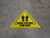 Please Step Here Stay Safe Shoe Prints Triangle - Floor Sign