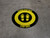 Please Step Here Stay Safe Shoe Prints Yellow/Black Circular - Floor Sign