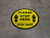 Please Step Here Stay Safe Shoe Prints Yellow Circular - Floor Sign