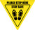 Please Step Here Stay Safe Shoe Prints Yield - Floor Sign