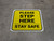 Please Step Here Stay Safe Yellow Square - Floor Sign
