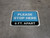 Please Stop Here 6 Ft Apart Blue Rectangle - Floor Sign