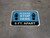 Please Stop Here 6 Ft Apart Shoe Prints Blue Rectangle - Floor Sign