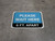 Please Wait Here 6 Ft Apart Blue Rectangle - Floor Sign