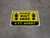 Please Wait Here 6 Ft Apart Shoe Prints Yellow Rectangle - Floor Sign