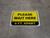 Please Wait Here 6 Ft Apart Yellow Rectangle - Floor Sign