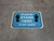 Please Stand Here Stay Safe Shoe Prints Blue Rectangle - Floor Sign
