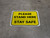 Please Stand Here Stay Safe Yellow Rectangle - Floor Sign
