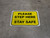 Please Step Here Stay Safe Yellow Rectangle - Floor Sign