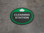 Cleaning Station With Arrow Green - Circular - Floor Sign