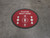 Please Wait Here With Social Distance Dots Red - Circular - Floor Sign