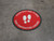Please Wait Here Temperature Check With Icon Red - Circular - Floor Sign