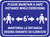 Maintain Safe Distance While Exercising Bilingual Spanish Blue - Rectangular - Floor Sign
