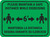 Maintain Safe Distance While Exercising Bilingual Spanish Green - Rectangular - Floor Sign