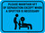 Please Maintain Safe Distance Except When Spotter Necessary Blue - Rectangular - Floor Sign