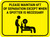 Please Maintain Safe Distance Except When Spotter Necessary Yellow - Rectangular - Floor Sign