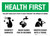 Health First: Easy Steps To Prevent Germs Landscape - Wall Sign
