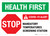 Health First: Stop - Mandatory Temp Screening Landscape - Wall Sign