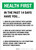 Health First: In The Past 14 Days Covid-19 Portrait - Wall Sign