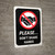 Please Don't Shake Hands Portrait - Wall Sign