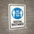 Social Distance Blue Icon Landscape - Wall Sign