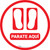 Stand Here Spanish with Feet Icon (Red) Circle - Floor Sign