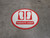 Stand Here Spanish with Feet Icon (Red) Circle - Floor Sign