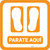 Stand Here Spanish with Feet Icon (Orange) Square - Floor Sign