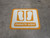 Stand Here Spanish with Feet Icon (Orange) Square - Floor Sign
