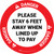 Danger: Please Stay 6 Ft Away When Lined Up To Pay - Circular - Floor Sign
