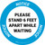 Notice: Please Stand 6 Feet Apart While Waiting - Circular - Floor Sign