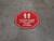 Please Stand 6 Feet Apart From Others Shoe Prints Stop - Circular - Floor Sign