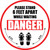 Please Stand 6 Feet Apart While Waiting Danger Shoe Prints - Circular - Floor Sign
