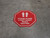 Please Stand 6 Feet Apart While Waiting Shoe Prints Stop - Circular - Floor Sign