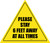 Please Stay 6 Feet Away At All Times Triangle