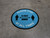 Please Stay 6 Feet Away At All Times With Icon Blue - Circular - Floor Sign
