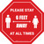 Please Stay 6 Feet Away At All Times With Icon Stop