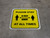 Please Stay 6 Feet Away At All Times With Icon Yellow Square
